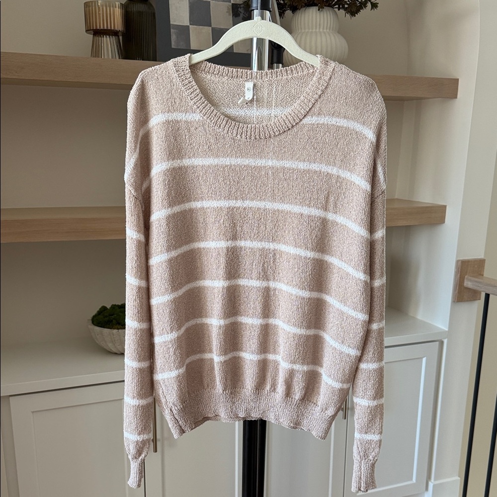 Wishlist Striped Beige Sweater